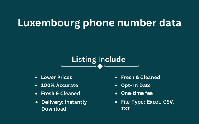 Luxembourg phone number data